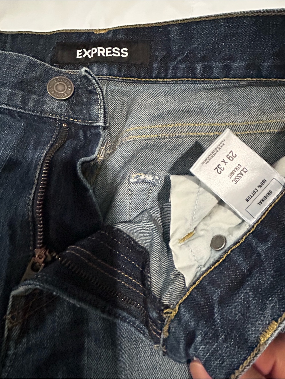 Express Men's Classic Dark Blue Jeans - 29x32